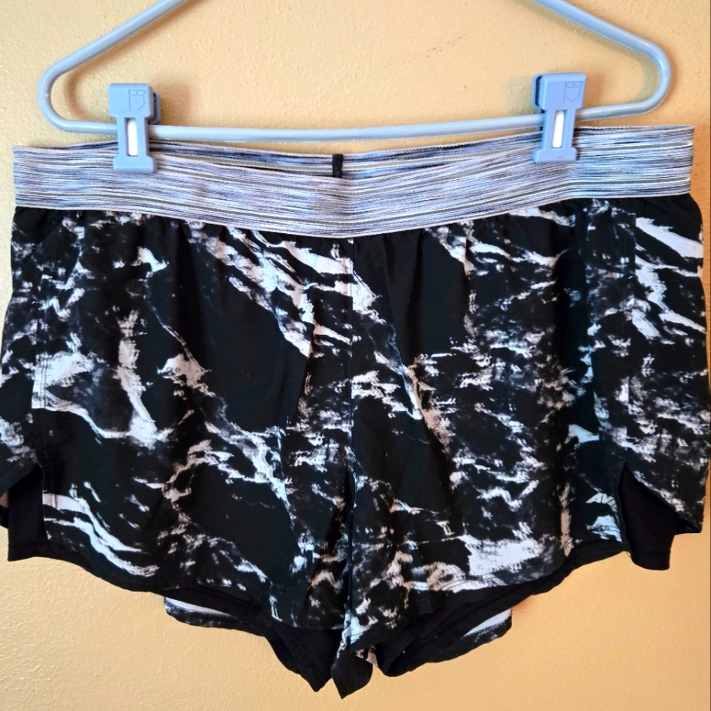 Avia Black and White Athletic Shorts